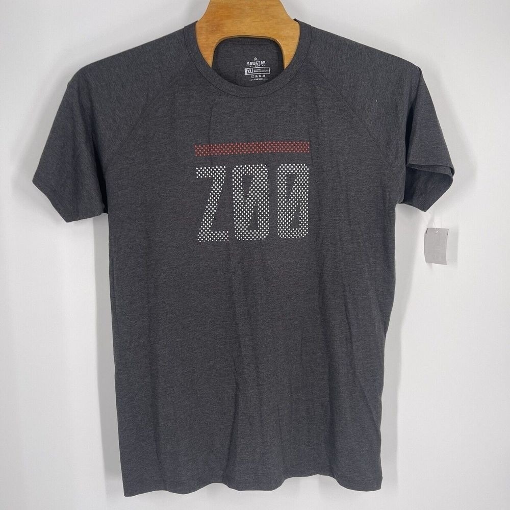 Rawgear Zoo Culture Mens XL Charcoal Gray Raglan Short Sleeve Athletic T-Shirt